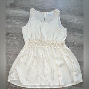 Charming Charlie Cream Sleeveless Blouse
